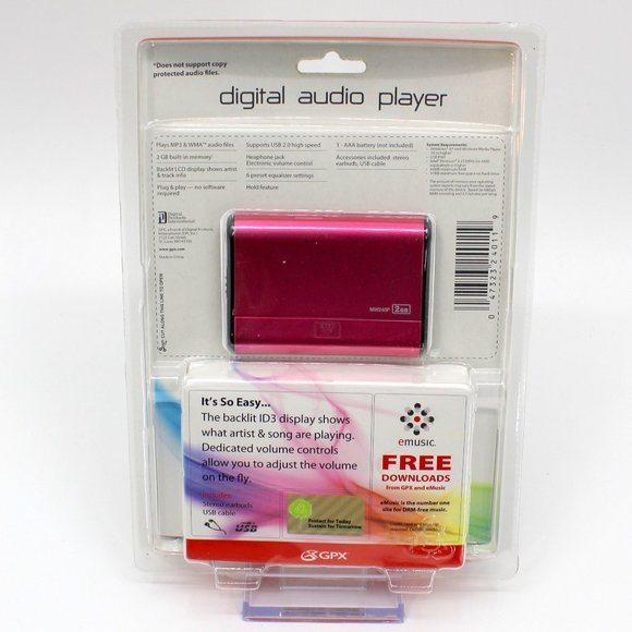 GPX - 2 GB Flash MP3 Player - Pink - Picture 2 of 2